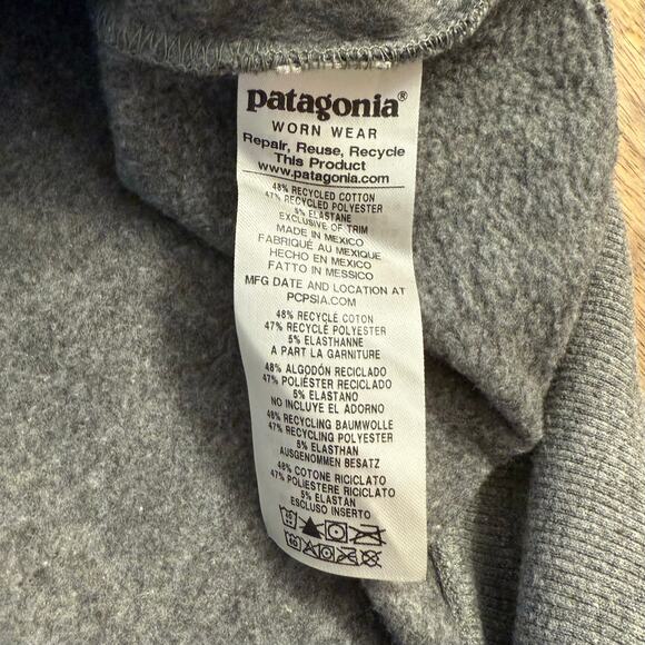 Patagonia Fitz Roy Horizons Uprisal Crew Sweatshirt Gray Logo Hike Unisex Medium - Picture 9 of 11